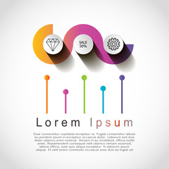 Gradient infographic with integrate circle. Business banner