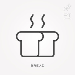 Line icon bread