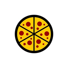 unique pizza logo illustration