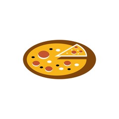 unique pizza logo illustration