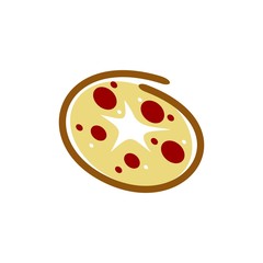 unique pizza logo illustration