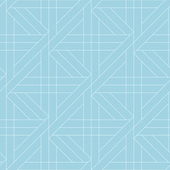 Geometric seamless pattern. Pale blue ornamental design