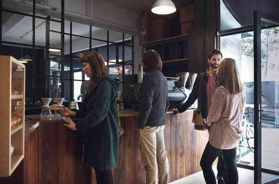 busy hipster cafe