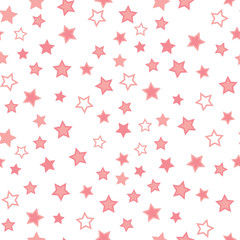 Soft pastel star seamless background. Abstract pattern for card, wallpaper, album, scrapbook, holiday wrapping paper, textile fabric, garment, t-shirt design etc.