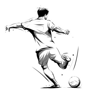 soccer player free kick