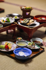 Obraz na płótnie Canvas Typical Japanese Ryokan food