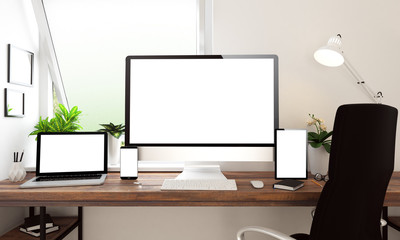 window office desktop devices mock up