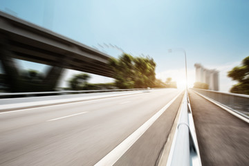 empty road near elevated road