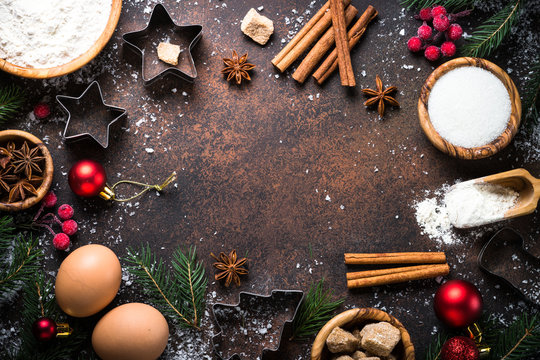Christmas Baking Background Stock Image - Image of candy, frame: 103132707