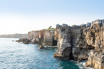 Obraz premium Clif coastline in Cascais near to Lisbon, Portugal