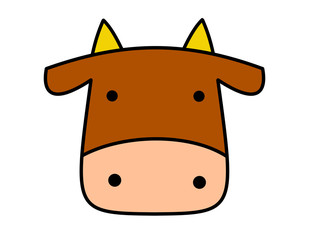 牛の顔(色)