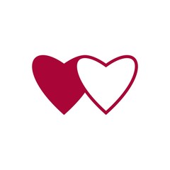 Fototapeta na wymiar Heart Logo Element