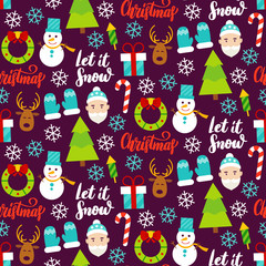Dark Christmas Seamless Pattern