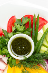 plate of fresh vegetables