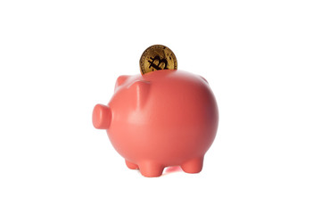 bitcoins saving in a piggy bank © fotofabrika