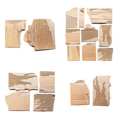 Set of pieces of cardboard