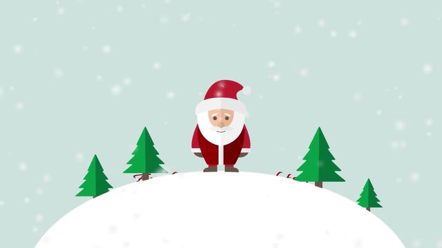 Weihnachten - Schneekugel Comic (Gr&uuml;n)