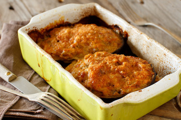 Stuffed eggplant from the oven