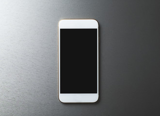 Smartphone on gray background. Technology.