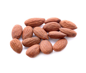 almond nuts isolated on white background