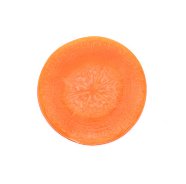 Carrot slices isolated on white background
