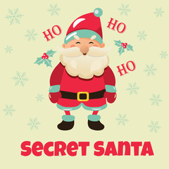 Poster with the image of Secret Santa Claus.