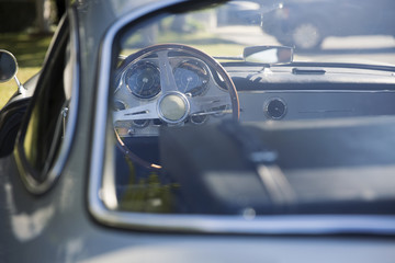 Interior of an exotic collectible car