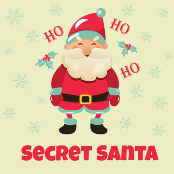 Poster with the image of Secret Santa Claus.