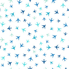 Obraz na płótnie Canvas travel around the world airplane routes seamless pattern, background, vector, Endless texture can be used for wallpaper, pattern fills, web page,background,surface