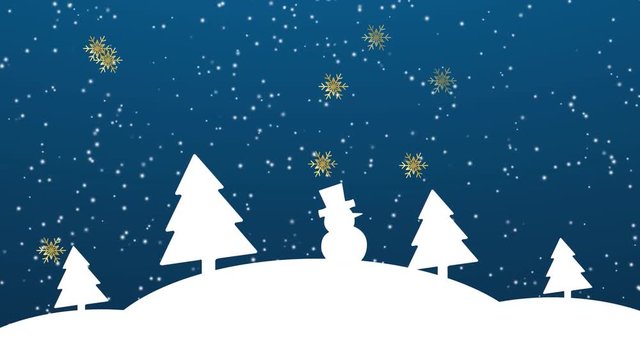 Weihnachten - Zauberhafter Winterwald (in Blau)