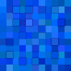 Blue abstract 3d cube mosaic background from squares