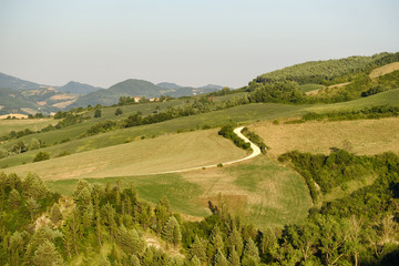 Landscape in Montefeltro near Urbino (Marches, Italy)