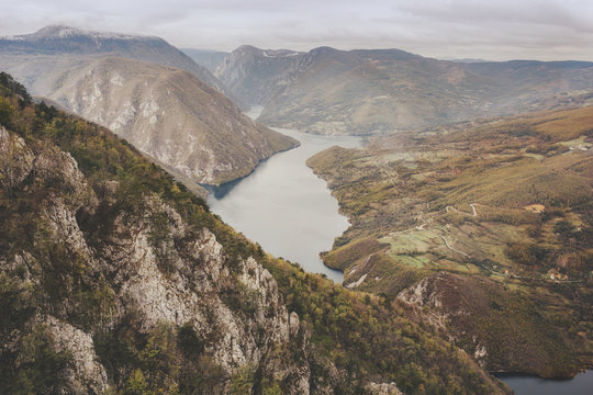 River Flowint Through a Mountainous Region