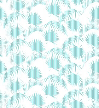 Palm leaf stripes tropical seamless vector pattern