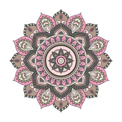Flower Mandalas. Vintage decorative elements. Oriental pattern, vector illustration. Islam, Arabic, Indian, turkish, pakistan, chinese, ottoman motifs