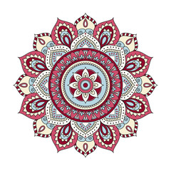 Flower Mandalas. Vintage decorative elements. Oriental pattern, vector illustration. Islam, Arabic, Indian, turkish, pakistan, chinese, ottoman motifs