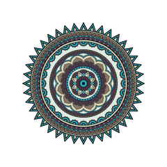 Naklejka premium Flower Mandalas. Vintage decorative elements. Oriental pattern, vector illustration. Islam, Arabic, Indian, turkish, pakistan, chinese, ottoman motifs