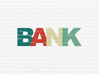 Banking concept: Bank on wall background