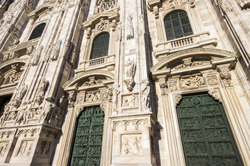 Milan Cathedral, a Gothic cathedral, largest church in Italy and the fifth largest in the world