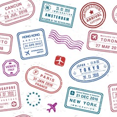 Obraz premium Seamless travel background