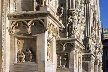 Milan Cathedral, a Gothic cathedral, largest church in Italy and the fifth largest in the world