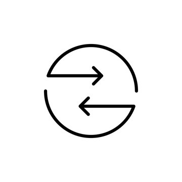 Modern Exchange Line Icon.