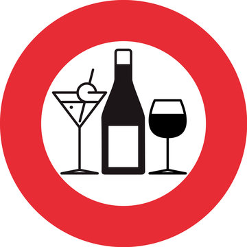 Alkohol Verbot Schild