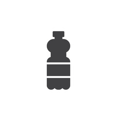 Soda water bottle icon vector, filled flat sign, solid pictogram isolated on white. Symbol, logo illustration.