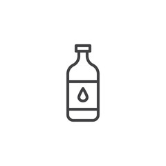 Water bottle line icon, outline vector sign, linear style pictogram isolated on white. Symbol, logo illustration. Editable stroke