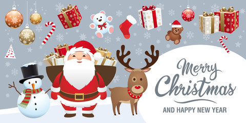 Christmas and new year elements - Icons, characters, labels, lettering - 177421548