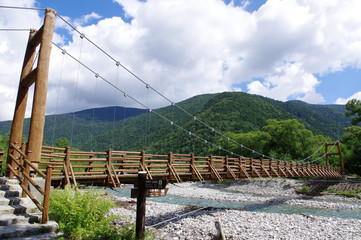 Fototapeta premium 上高地 明神橋