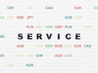 Business concept: Service on wall background