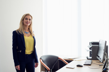 Beautiful business woman in the office
