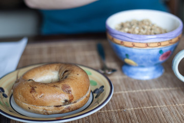 bagel and oats